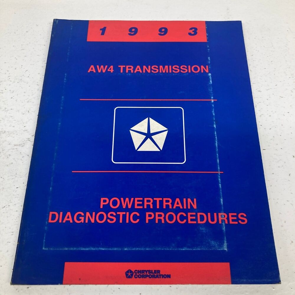 AW4 Transmission Powertrain Diagnostic Procedures Chrysler 1993